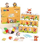 Cyajm 12-Color Air Dry Clay Kit, Animal-Themed Ultra-Light Modeling Clay for Kids, Non-Toxic Soft...