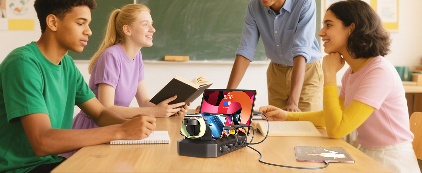 charging station for multiple devices Apple iPhone watch stand usb charging station android