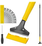KeFanta 4" Wide Scraper Tool, Heavy Duty Floor Scraper with 45.7" Long Handle, Razor Blade Scrape...