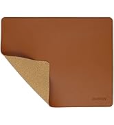 KINOPREV Leather Mouse Pad - Wood Mouse Pad with Stitched Edge,PU Non-Slip Mouse Pad,Double Side ...
