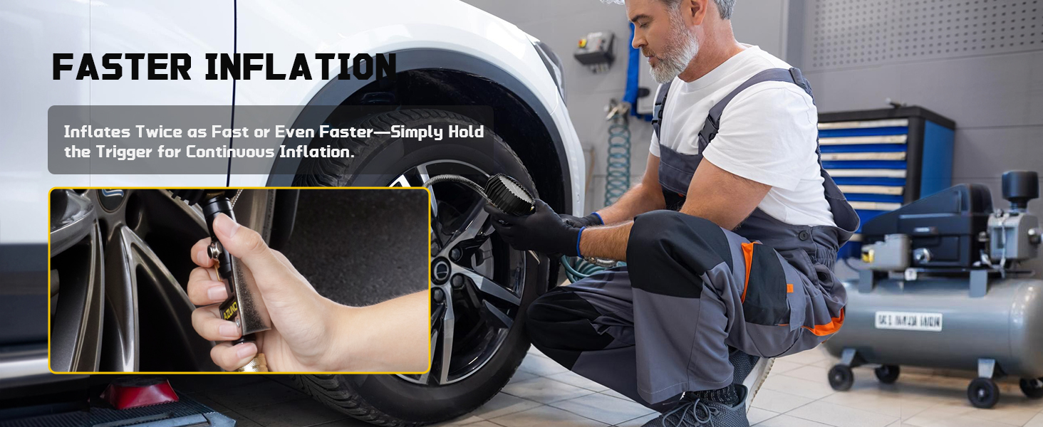 digital air gauge tire pressure inflator