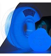 AMOLEN 95A TPU 3D Printer Filament, 1.75mm Glow in The Dark Blue, Soft TPU Flexible 3D Printing F...