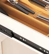 Lifewit Utensil Organizer for Kitchen Drawer, Expandable Cooking Utensil Tray, Bamboo Cutlery Sil...