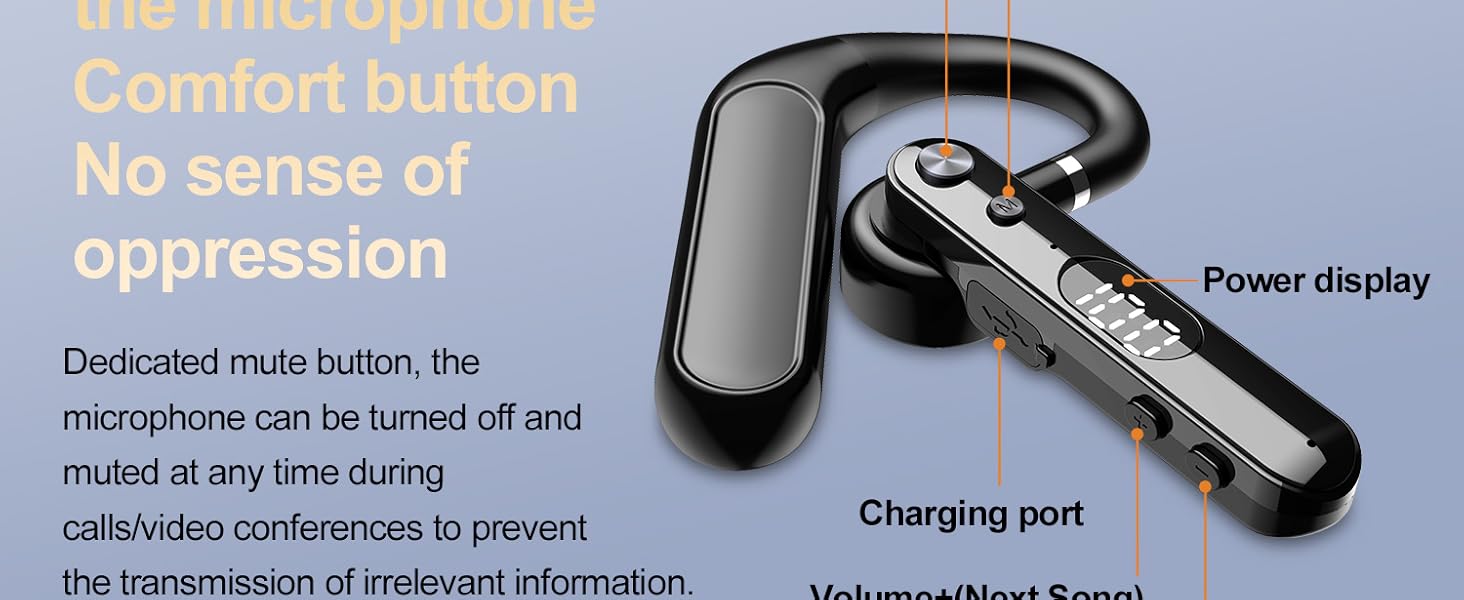 easy use single ear bluetooth headset