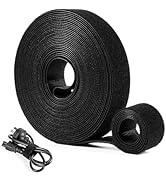 OneLeaf Fastening Cable Management Roll, 20ft x 3/4inch Cut to Length Straps, Reusable Multi-purp...