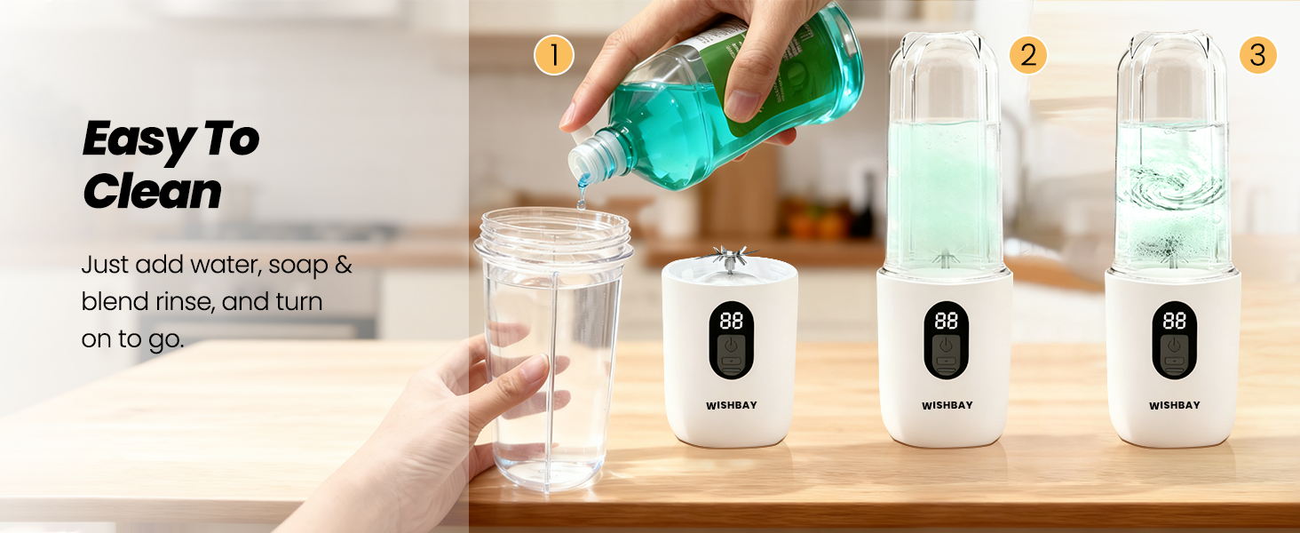 Portable Blender Personal Blender for Shakes and Smoothies with 16 Blades Small Mini Juicer