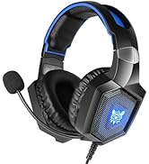 Gaming Headset with Microphone, Gaming Headphones for PS4 PS5 Xbox One PC with RGB Lights, Playst...