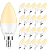 DEGNJU 20 Pack LED Candelabra Light Bulbs 60W Equivalent, Chandelier Light Bulbs Soft White 2700K...