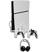 JOYTORN Wall Mount Bracket Compatible with PS5 Slim,PS5 Slim Shelf Mount with Controller and Head...