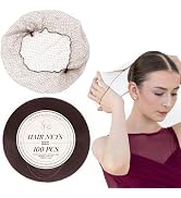 100Pcs Brown Hair Nets for Women, 20 Inches 50cm Hair Net Comfortable Invisible Long Lasting Elas...