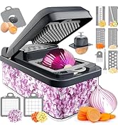SpaceHacks 12-in-1 Vegetable Chopper, Kitchen Gadgets, Veggie Chopper, Food Chopper, Onion Choppe...