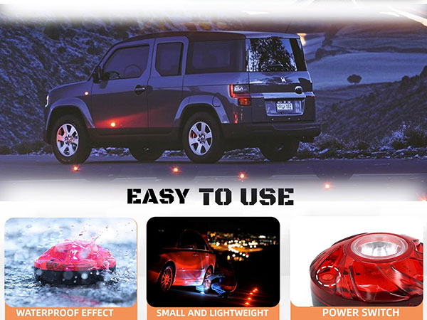Emergency Flare Alert LED Flare Beacon Auto Roadside Safety Warning Signal Caution Light