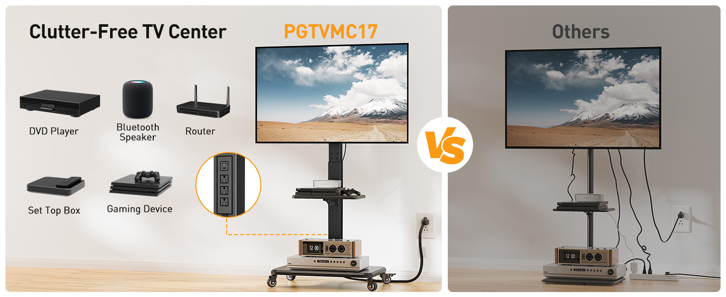 rolling tv stand