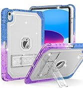 ZoneFoker Case for iPad 10th Generation 10.9 inch 2022, Heavy Duty Shockproof Rugged Protective w...