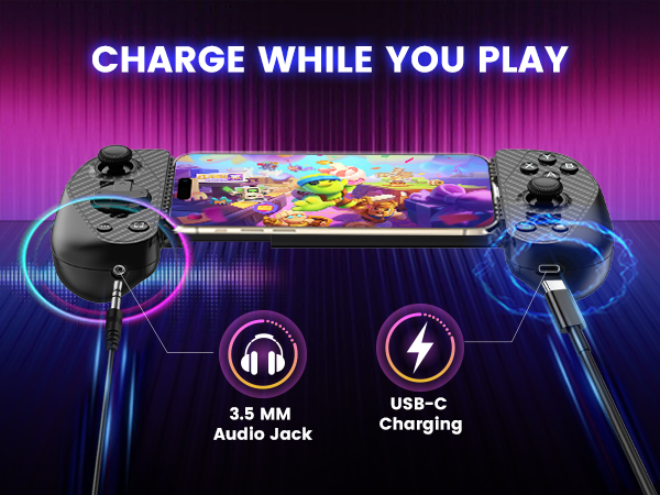 game pad controler smart phone cell phone gaming accessories no lag drift free usbc connector type c