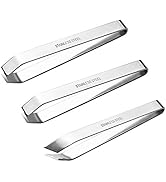 3 Pcs Fish Bone Tweezers, Stainless Steel 2 Flat and 1 Slant Tweezers, maxin Pliers Remover Tool ...
