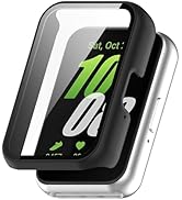 FanTEK Compatible for Samsung Galaxy Fit 3 Watch Case for Women Men, Protective PC Frame Face Cov...