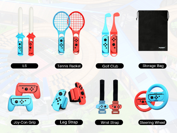 Switch Sports Accessories Bundle with Storage Bag