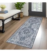 Jainmy Blue Gray 2x6 Hallway Runner Rug, Carpet Runners 6ft for Kitchen Non Slip Washable, Modern...