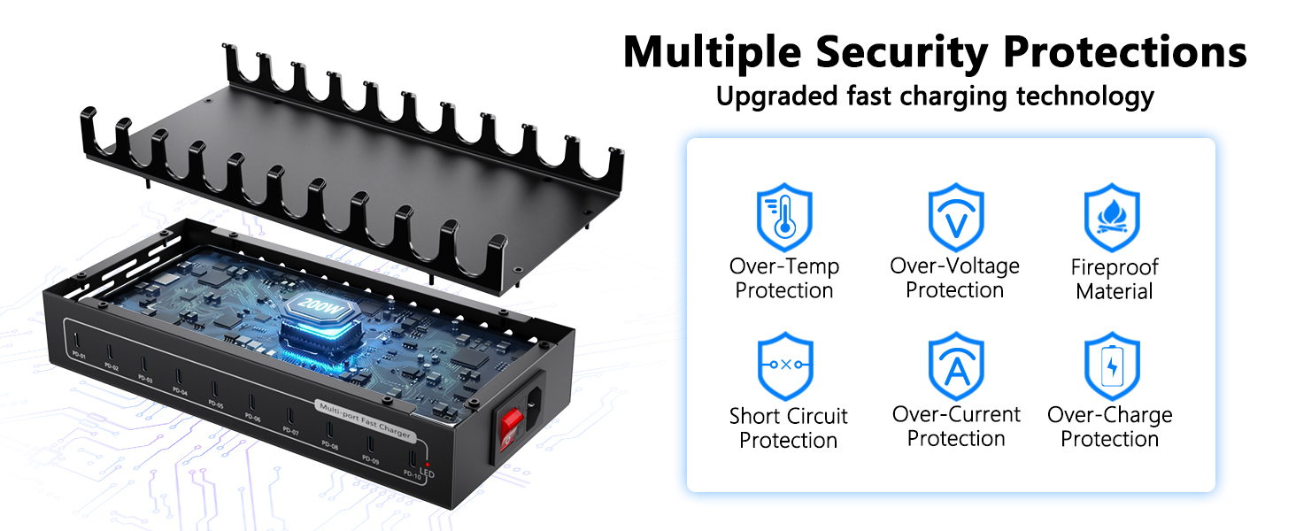 10 port usb charging station