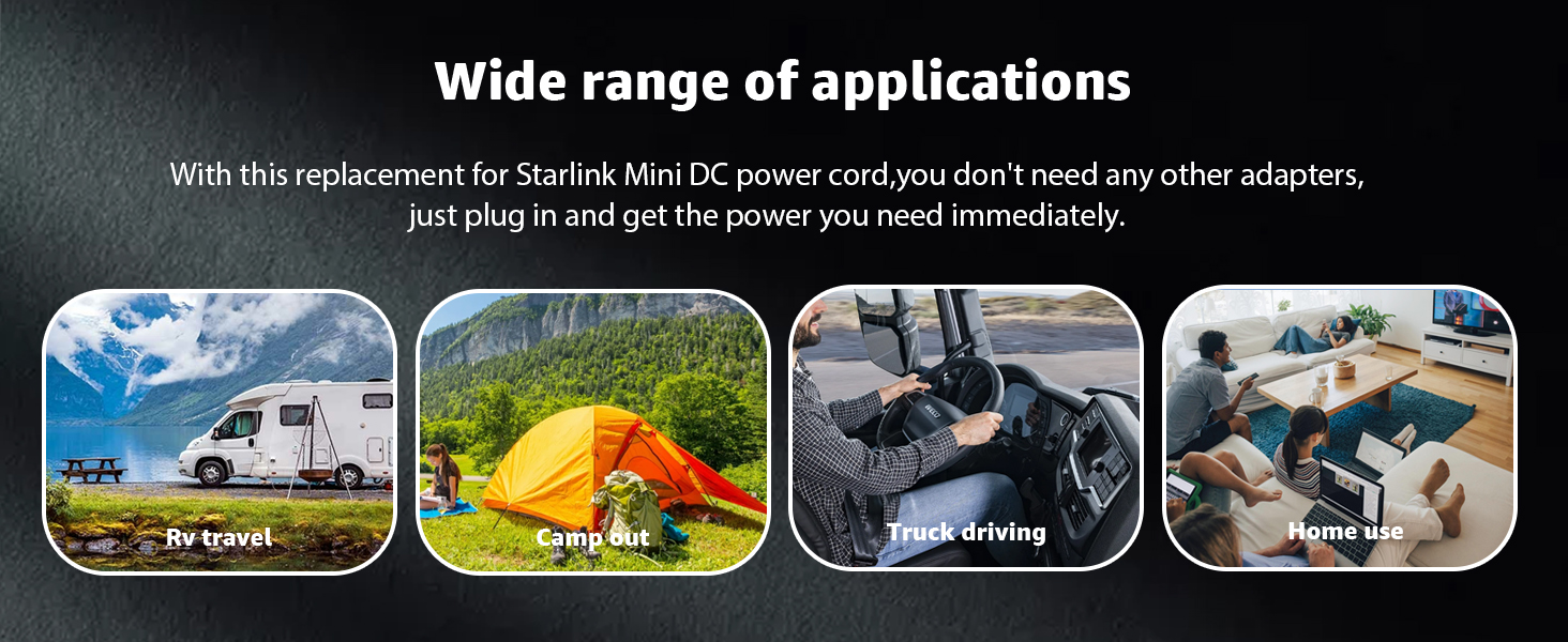 2 in 1 Cable for Starlink mini Cigarette Lighter