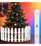 Christmas Tree Fence Decor - Quick Setup Beautiful Holiday Decor Freestanding Circle Barrier for ...