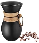 GAIAKALLON Ceramic Pour Over Coffee Maker with 20 pcs Paper Filter, 8-Cup, 34oz, Pour Over Coffee...