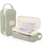 SKYDUE Large Capacity Pencil Case Organizer - Aesthetic School Supply Bag for Students &amp; Adults, ...