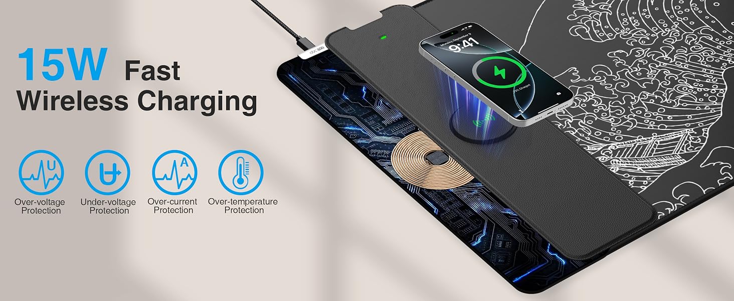 Wireless Charging Mouse Pad