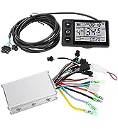 Electric Motor Controller, 36V-48V Waterproof LCD Display Panel Brushless Controller Kit for Elec...