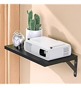 DAWASAPAT Mini Projector Shelf for Wall Mount, Black Projector Wall Mount Shelf Floating, Project...