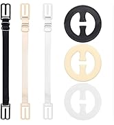 6 Pcs Bra Straps Clips, Racerback Bra Clips, Elastic Adjustable Non-Slip Strap and Round Bra Stra...