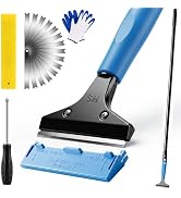 GRENTOOL Floor Scraper - 8'' To 67'' Adjustable Long Handle | 4'' Scraper Tool with 5 Extra Metal...