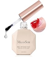 MelodySusie 15ML Clear Peel Off Gel Base Coat for Gel Nail Polish, Upgraded Formula Long-Lasting ...