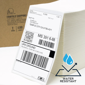 fanfold label durable and water resistant
