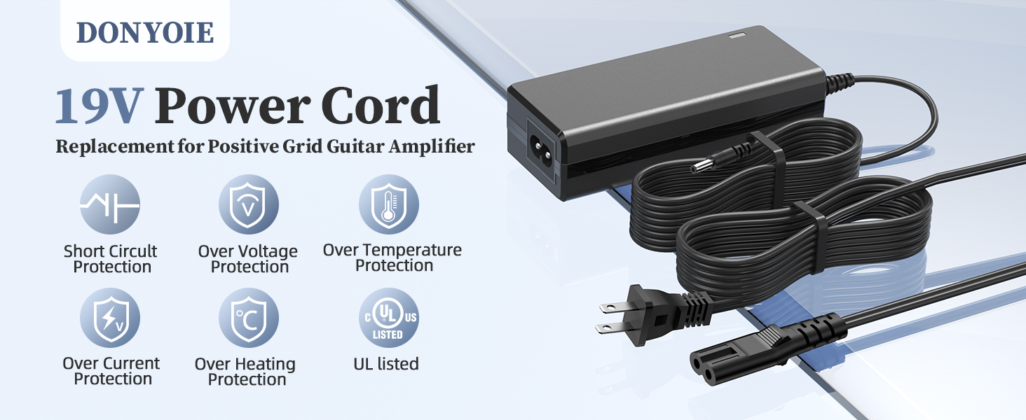 19V power cord for Positive Grid Spark 40