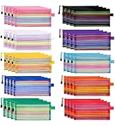 JARLINK 40 Pack 10 Colors Zipper Mesh Pouch, Storage Pouches Multipurpose Travel Bags for Office ...