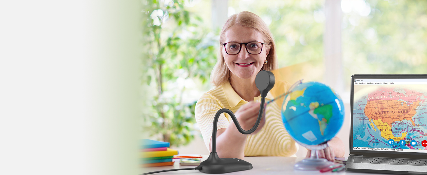 Document camera teachers classroom USB teaching web cam PC webcam light LED 1080P 1944P