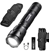 FandyFire 1000 Lumen Tactical Flashlight with Holster, Super Bright Single Mode Law Enforcement -...
