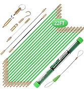 FTIHTRY 22FT Fiberglass Running Electrical Wire Cable Glow Rods Wire Pulling, Fish Rods Electrica...
