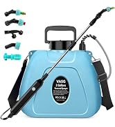 2 Gallon Battery Powered Weed &amp; Garden Sprayer, Electric Pump Sprayer with USB Handle, 5 Mist Noz...