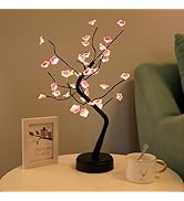 PXBNIUYA 36 LED Cherry Blossom Sparkly Fairy Spirit Tree Lights, Twinkling Tree 3AA&amp;USB Powered, ...