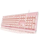 SEUNKWANG EWEADN TK100 Typewriter Keyboard Wired Mechanical Keyboard, 104 Keys Aesthetic Typewrit...