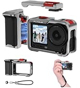 Flymile Action 6 Grip Kit (with Metal Cage), Aluminum Alloy Camera Handle Bundle Expansion Mount ...