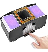 FEIERYA Automatic Card Shuffler 2/1/4/6 Deck,Battery-Operated Electric UNO Poker Shuffler,Playing...