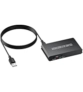 CAMWAY Analog to Digital Audio Converter - 3.5mm to ARC, RCA to ARC for Old TV,Computer,MP3 Playe...