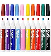 Volcanics Dry Erase Markers Low Odor Chisel Tip Whiteboard Markers Pack of 10,10 Colors