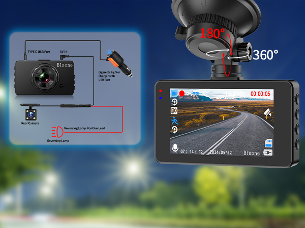dashcam front and rear camera