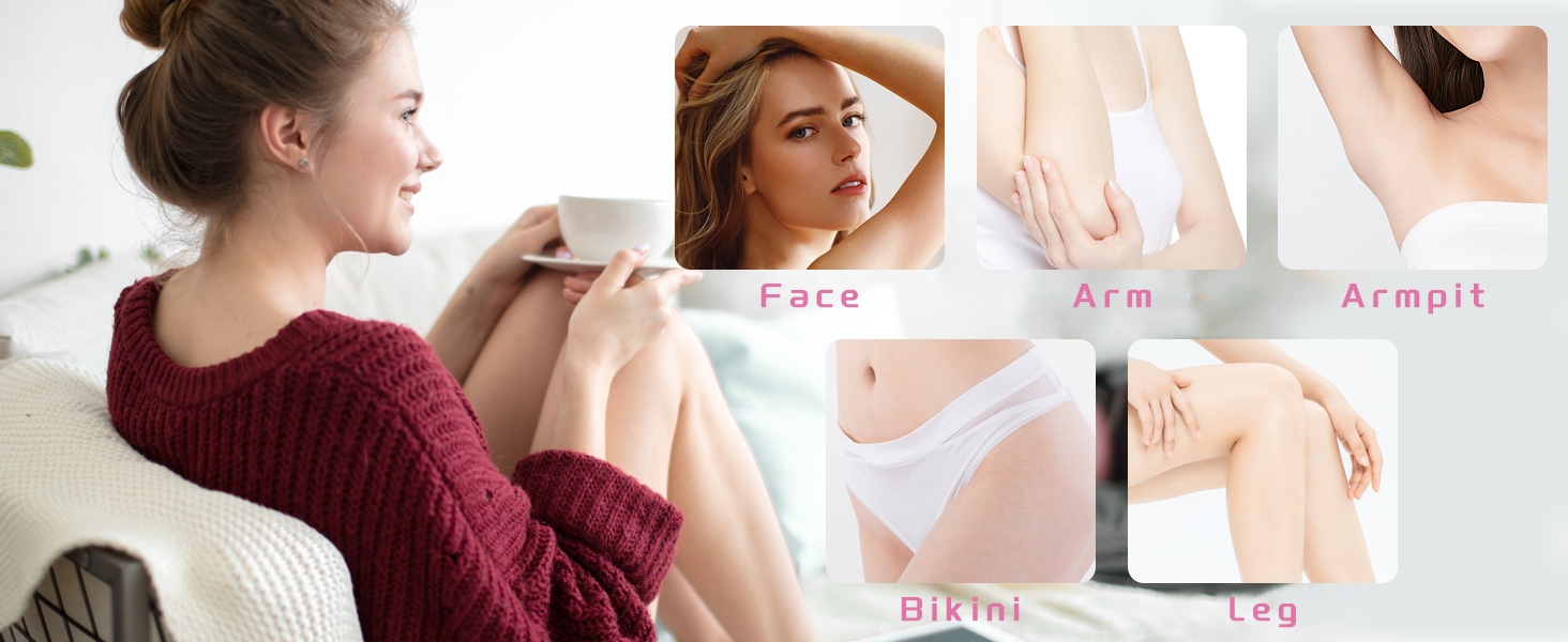 Electric Razor for Women Men Facial Hair Remover, Rechargeable Led Display Hair Removal Kit