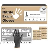 SUP Nitrile Exam Gloves, Powder-Free Latex-Free Food Safe Chemo-Rated Non-Sterile Disposable Medi...
